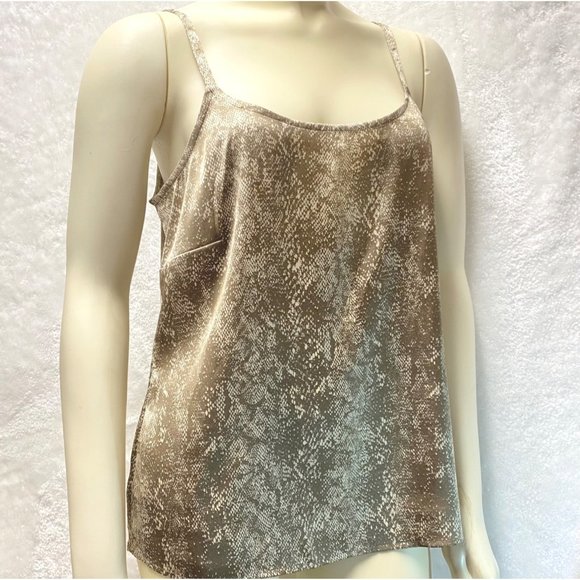 CHICO's size 0 (US 4/6) tan/beige snake/reptile‎ tank/cami polyester camisole - Picture 1 of 8